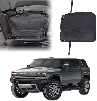 Car Sunroof Organizer Bag Compatible with 2024 2025 2026 Hummer EV Hardtop Roof Panel Storage Bag Waterproof Foldable Mu