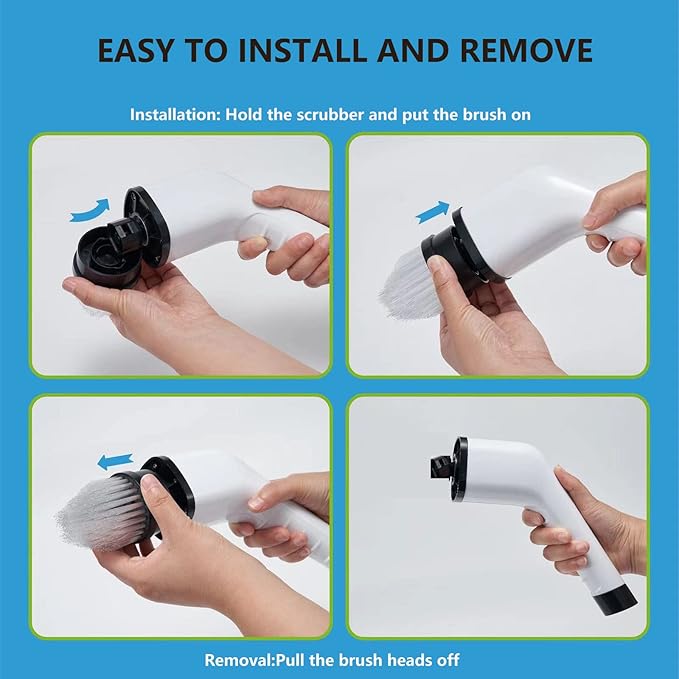 Leebein ANS-8050 Electric Spin Scrubber Replacement Brush Heads, 7pcs Extra Brush Accessories Kit for Leebein ANS-8050 & ANS-8051 8052 Electric Cleaning Brush - Scrubber Not Included
