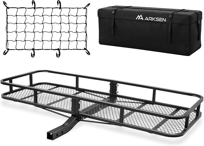 ARKSEN 60" x 23" x 5.5" Hitch Cargo Carrier, 500 Lbs Capacity Luggage Rack