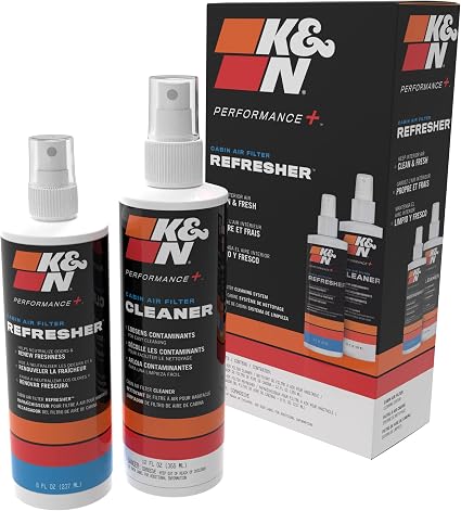 K&N Cabin Filter Cleaning Kit: Spray Bottle Filter Cleaner and Refresher Kit; Restores Cabin Air Filter Performance; Ser