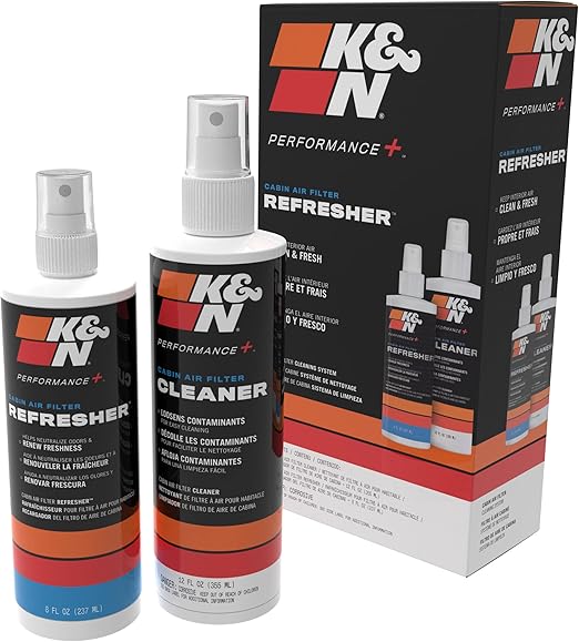 K&N Cabin Filter Cleaning Kit: Spray Bottle Filter Cleaner and Refresher Kit; Restores Cabin Air Filter Performance; Ser