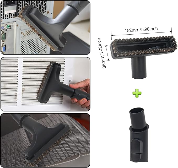 EZ SPARES Replacement for Mie C1 C2 C3, Vacuum Cleaner Brush, Horsehair Brush Kit,Crevice Tool Kits Accessories For Miele Parquett Twister SBB Attachment