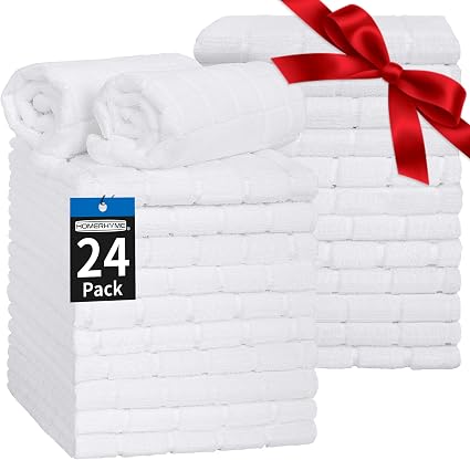 Hand Towels for Bathroom, 24 Pack 25''*15'' Microfiber Bath Hand Towels, Quick Dry Lint Free Soft Absorbent Bulk Washclo
