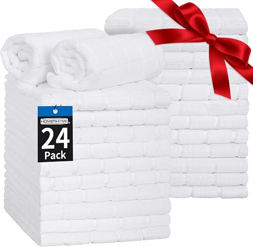 Hand Towels for Bathroom, 24 Pack 25''*15'' Microfiber Bath Hand Towels, Quick Dry Lint Free Soft Absorbent Bulk Washclo