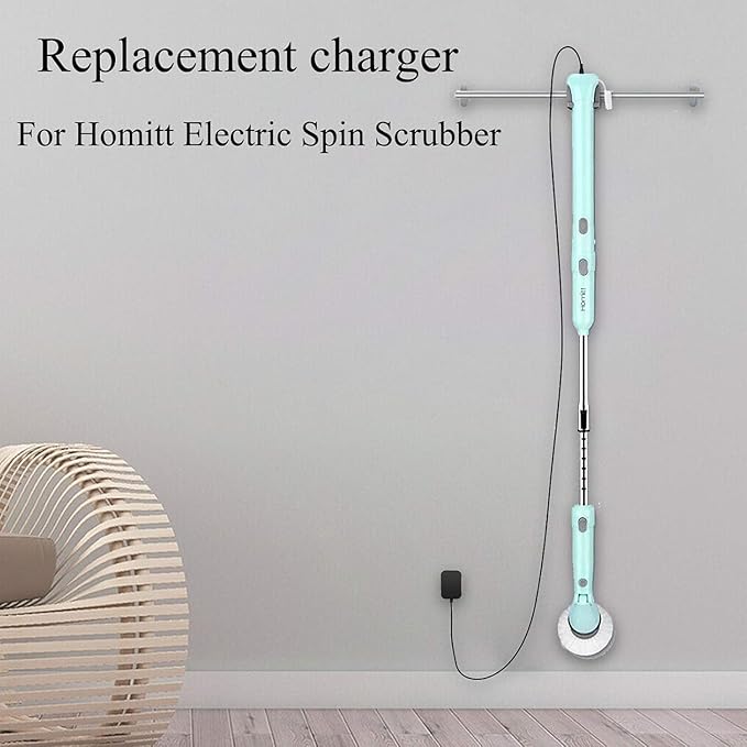 9V Replacement Charger for LABIGO Electric Spin Scrubber Compatible with LABIGO LA1, for Voweek VWS211, SP02, for Homitt HM115C HM115CW Electric Spin Scrubber Power Supply, Cord Length 5.9Ft