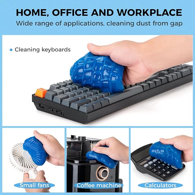 COLORCORAL Universal Cleaning Gel for Office Electronic Products Keyboard Cleaner Dust Cleaning Gel for Car Interior Cleanings,Car Putty Reusable Slime goo, Magic Cleaning Putty for Vehicle Vents