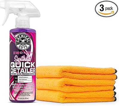 Chemical Guys WAC21116 Synthetic Quick Detailer, Extreme Slick Polymer Detailer 16 fl oz with MIC_506_03 Professional Gr