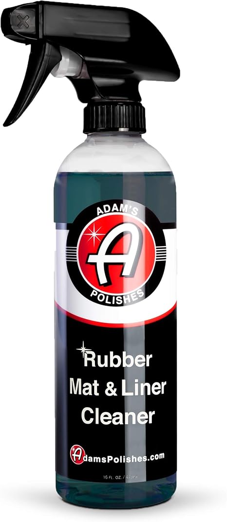 Adam's Rubber Mat & Liner Cleaner 16oz - Floor Mat Cleaner Restores Rubber, Plastic & Vinyl Mats For Car Detailing, Alos