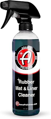 Adam's Rubber Mat & Liner Cleaner 16oz - Floor Mat Cleaner Restores Rubber, Plastic & Vinyl Mats For Car Detailing, Alos