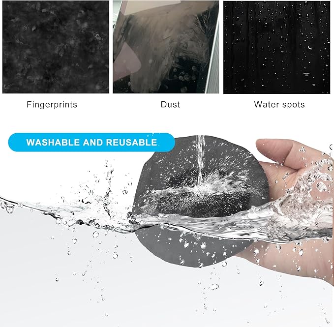 Ohleats Car Screen Cleaner, Microfiber Auto Screen Cleaning Pad, Foldable Touch Screen Cleaner Cloth for Vehicle Dashboard LCD Display, Interior Car Accessories (Square+Round)
