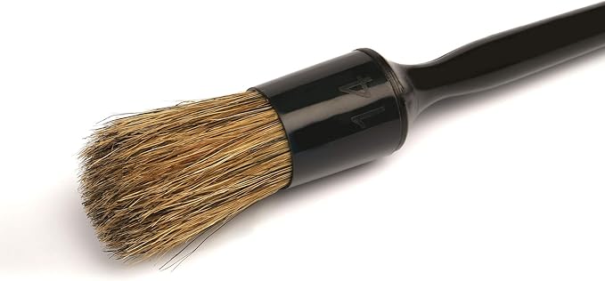 Maxshine Universal Premium Natural Boar’s Hair Detailing Brush #10 | Durable Plastic Handle with No-Shed Bristles | Gentle Cleaning Brush for Engine Bays, Wheels, Interiors, Air Vents & Car Detailing