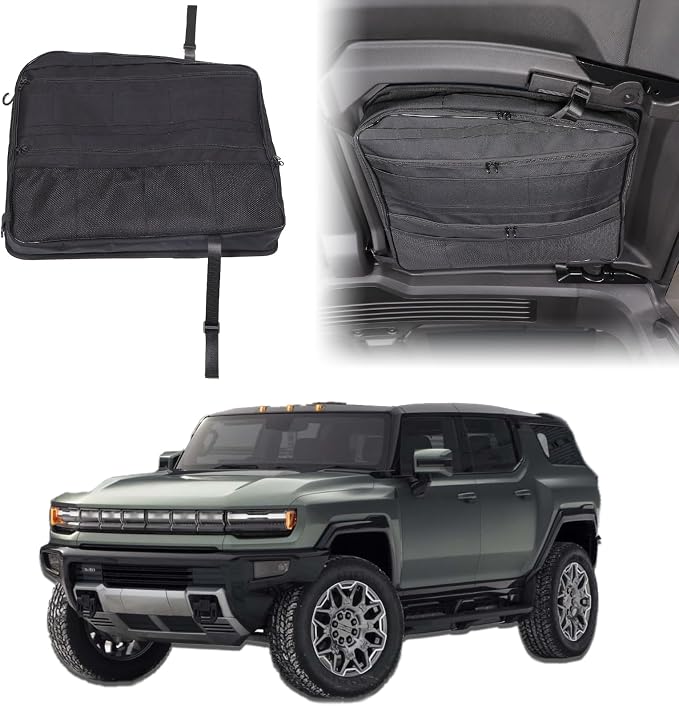 Car Sunroof Organizer Bag Compatible with 2024 2025 2026 Hummer EV Roof Panel Storage Bag Waterproof Foldable Multi-Func