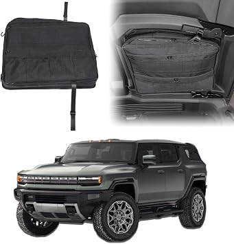 Car Sunroof Organizer Bag Compatible with 2024 2025 2026 Hummer EV Roof Panel Storage Bag Waterproof Foldable Multi-Func