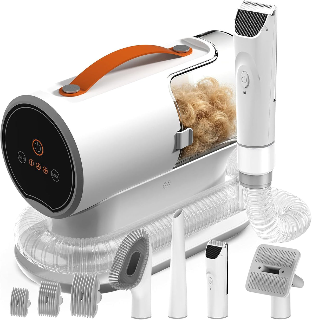 Dog Grooming Vacuum Kit with Clippers, 12000Pa, 2L Dust Cup