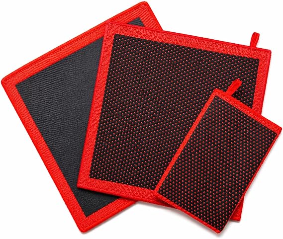 3-in-1 Clay Towel Kit for Car Detailing, 12" x 12" Clay Towels & Clay Mitt, Upgraded Rubber Polymer Coating, Synthetic C