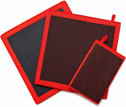 3-in-1 Clay Towel Kit for Car Detailing, 12" x 12" Clay Towels & Clay Mitt, Upgraded Rubber Polymer Coating, Synthetic C