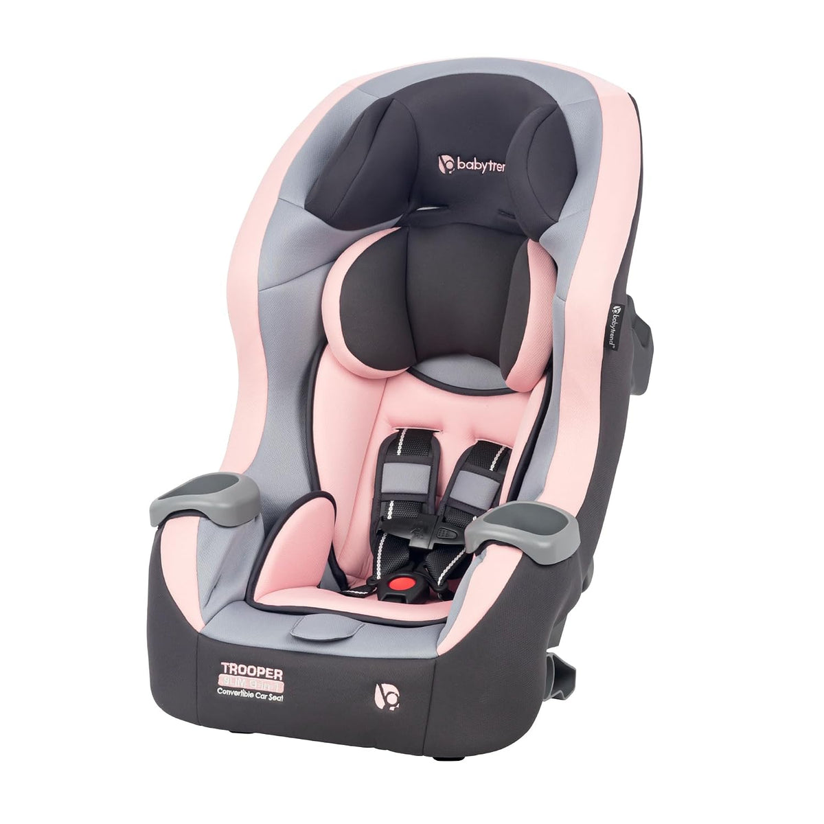 Trooper™ Slim 3-in-1 Convertible Car Seat, Quartz Pink – Slim Fit, 3-in-1 Growth Modes, Lightweight Design, Adjustable Comfort Padding