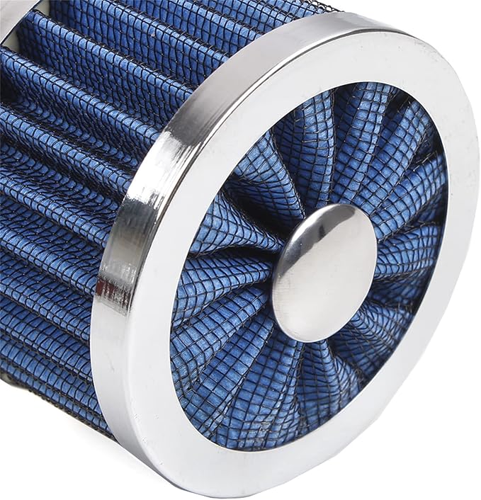 23mm Car Air Filter Universal Cold Air Intake Filter High Flow Vent Valve Cover Breather Filter (Blue)