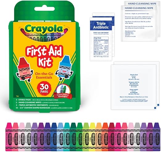 Crayola First Aid Kit, Everyday Essentials, 30 Pieces
