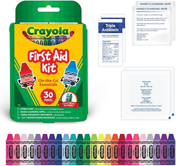 Crayola First Aid Kit, Everyday Essentials, 30 Pieces