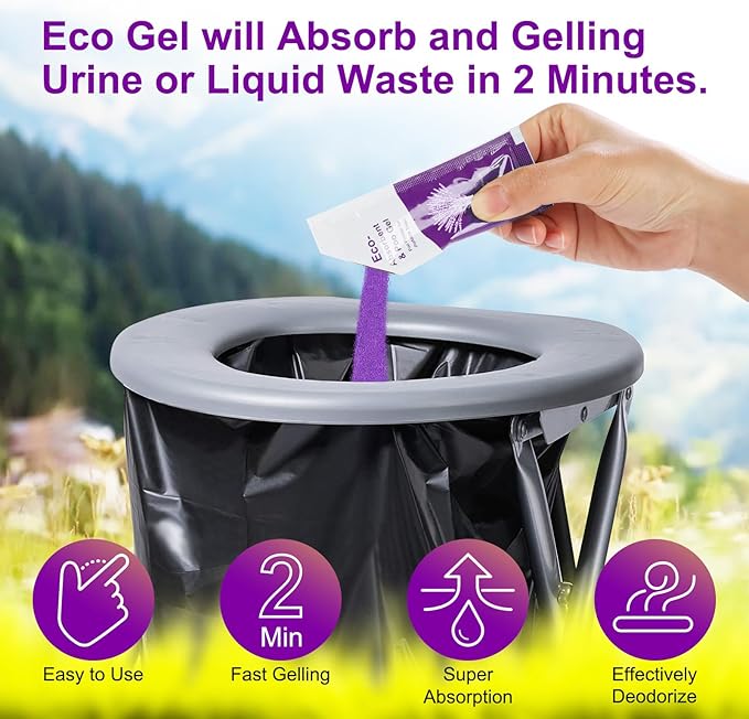 Poo Gel for Portable Toilet, Poo Gel for Camping Toilet, Poo Deodorizing Treatment Portable for car Camping Camping Toilet Bags