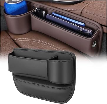 Car Seats Gap Filler Organizer for B&MW Z4 E85 2003-2009 Car Seats Gap Organizer Storage Box Leather Car Storage Organiz