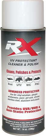 Hardline Products USA RX UV Protectant Cleaner & Polish – 14oz Plastic & Vinyl Restorer Spray – Hydrophobic UV Block for