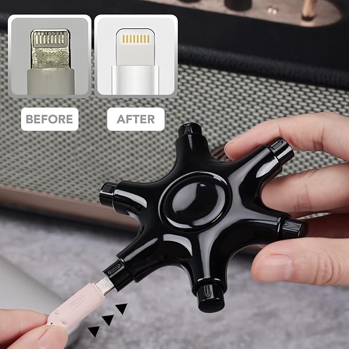 Tassmpitor for iPhone Cleaning Kit Port Cleaner, Repair and Restore Tool for iPad Pro Watch Cell Phone Charging Port, Lightning Charger Cables Speaker Airpod Cleaning Putty Dust for All Devices