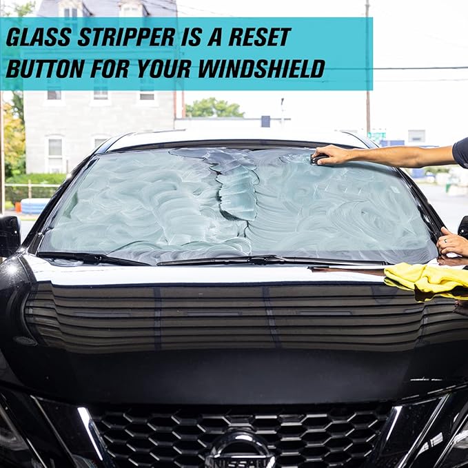 Invisible Glass 91411-6PK Glass Stripper – Hard Water Spot Remover – Strips Coatings, Waxes, Oils & Road Film – Preps Windshields for Rain Repellent & Ceramic Coating – 4 Fl Oz (Pack of 6)