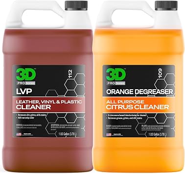 3D LVP Interior Cleaner & Orange Degreaser – Complete Interior & Exterior Cleaning Kit – Removes Dirt, Grease & Grime – 