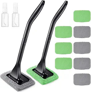 Frienda 2 Set Windshield Cleaner Tool Inside Car Windshield Cleaning Wand Auto Window Cleaner with Detachable Handle, 8 