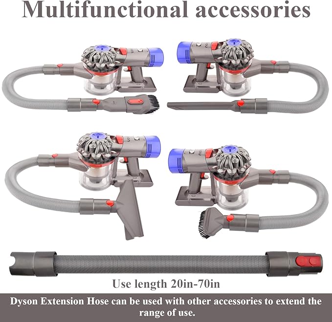 Professional Vacuum Attachment Kit for Dyson GEN5 G5 V15 V12 V11 V10 V8 V7 Detect Cyclone Torque Drive Absolute Animal Trigger Cordless Vacuum Accessories Extension Hose Replacement Brush