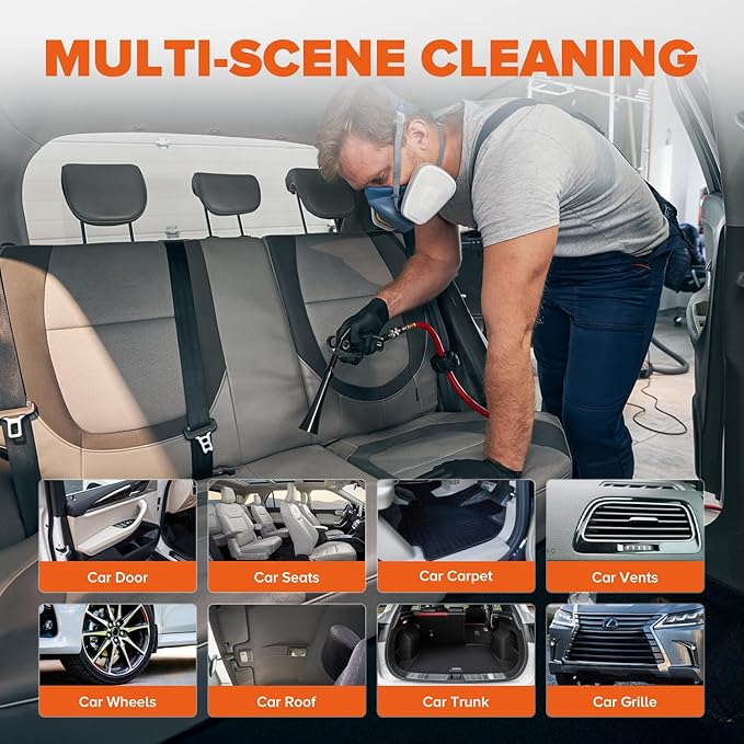 Tornado Car Cleaning Gun Interior Dryer Air Blow Gun, Automotive Tool Car Detailing Supplies High Pressure Air Gun, Car Detailing Cleaner Kit for Car Quickly Blasts Dirt and Dust Works with Air