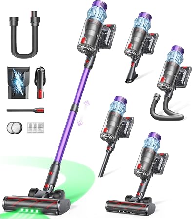 Cordless Vacuum Cleaner 70Mins/650W/55KPA, Stick Vacuum Cleaners for Home - Cleanova