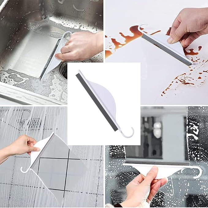 Kitchen Squeegee, 5 Pcs Shower Glass Cleaner Squeegee with Hook for Cleaning Window, Sink, Bathroom