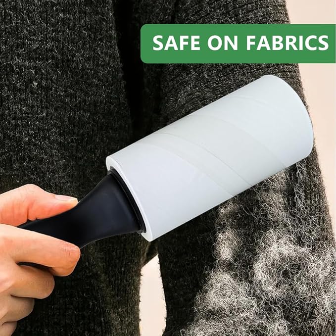 Extra Sticky Lint Roller Refills,Fits Most 3.9"-4" Standard Size Lint Roller with Inner Diameter at 1.5", 8 Pack with 720 Sheets Total, Pet Hair Remover for Clothes, Car, Furniture