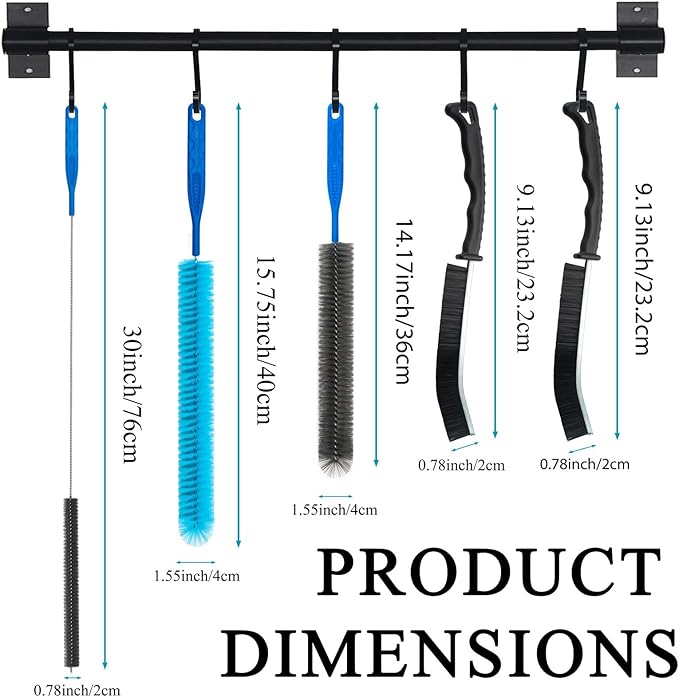 Dryer Vent Cleaner Kit - Long Dryer Vent Cleaning Brush, Dryer Lint Cleaner Remover Refrigerator Long Coil Cleaning Kit - Appliance Brush - AC Cleaning Brush Set for Household Tools