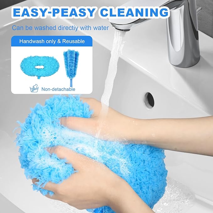 Storystore Ceiling Fan Cleaner Duster - Adjustable Duster with Extension Pole,Dusters for Cleaning Fan Blade, Walls and Cobweb (2Pcs Dusters/Blue)