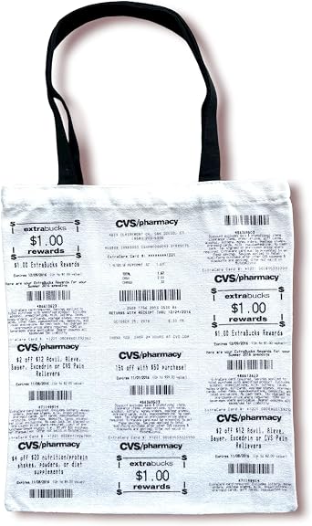 CVS Receipt Canvas Tote Bag