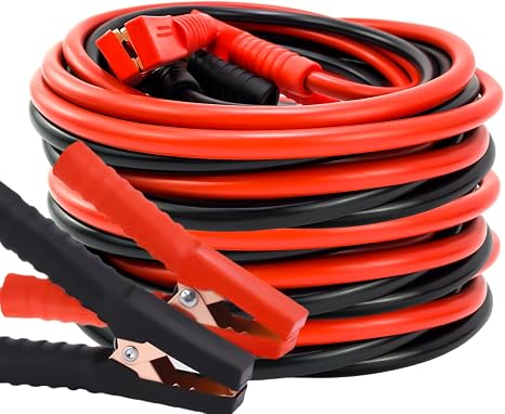 0 Gauge 30FT Jumper Cables, Commercial Grade Automotive Booster Cables for Jump Starting Dead or Weak Batteries, Heavy D