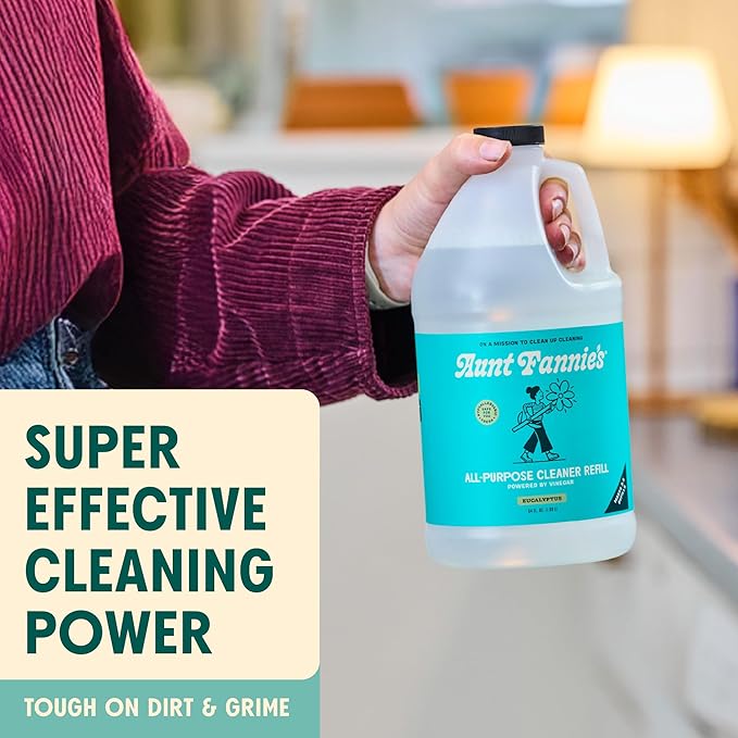 Aunt Fannie's All Purpose Household Cleaner, Multi-surface Spray, Powered by Vinegar for Kitchen, Bath, Windows and Countertops, Eucalyptus Scent (Refill)