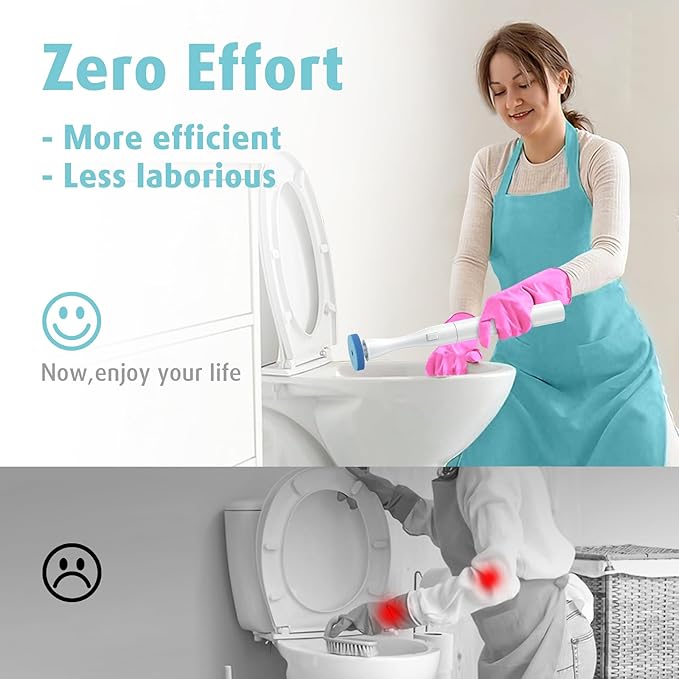 20 Count Electric Toilet Refill Pads, Disposable Toilet Brush Heads Refills for Bathroom Cleaning, Only Compatible with AIR U+ Electric Brush