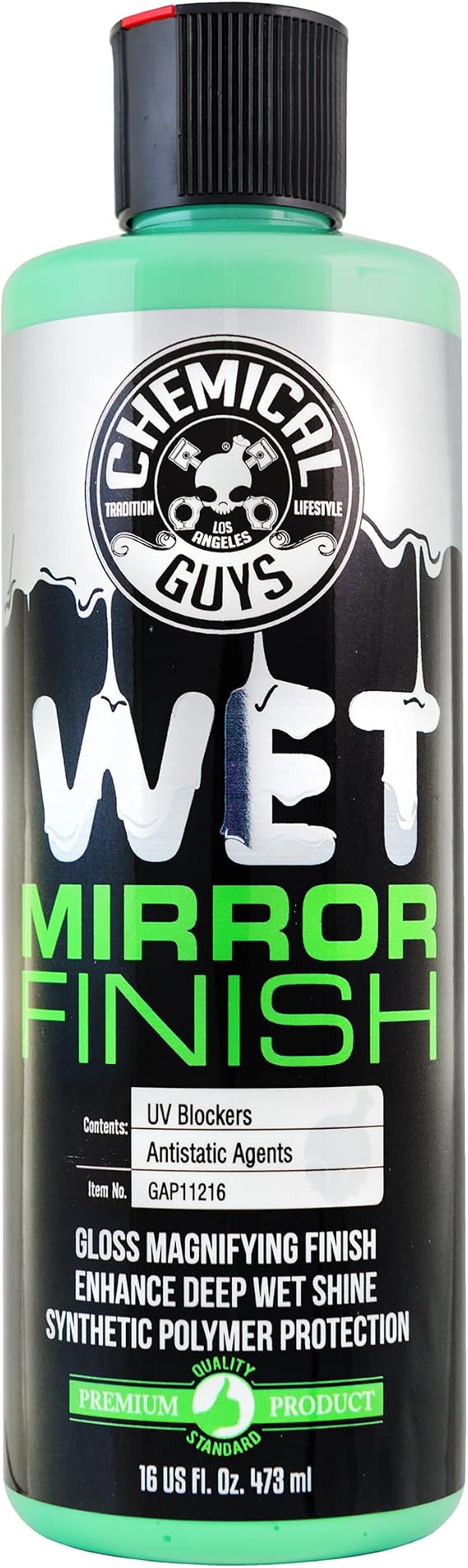 Chemical Guys, Wet Mirror Finish High Gloss Glaze for Clear Coat, 16 oz