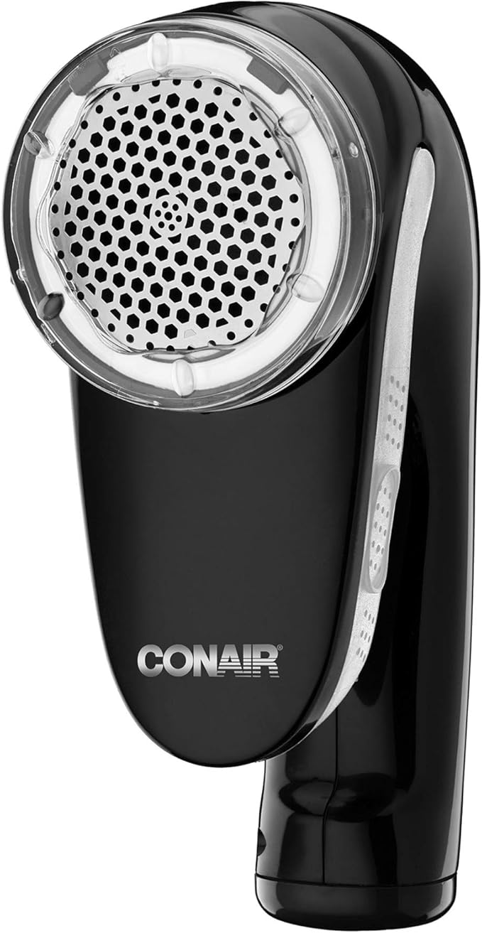 Conair Fabric Shaver and Lint Remover, Rechargeable Portable Fabric Shaver, Black