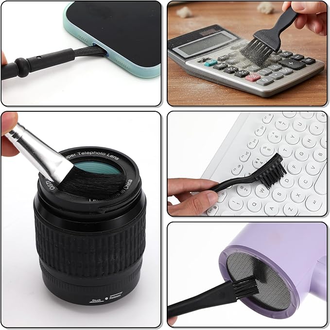 8 Pcs Anti Static Electronic Dust Cleaning Brushes Mini Keyboard Cleaning Brushes Kit Anti Static Brush for Laptop Computer Keyboard Motherboard Camera Small Space Car Lab