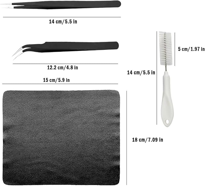 Computer Cleaning Kit, 19 in 1 Multi-Purpose Brushes Anti Static Brushes Clothes for Computer Printer Car Player Window