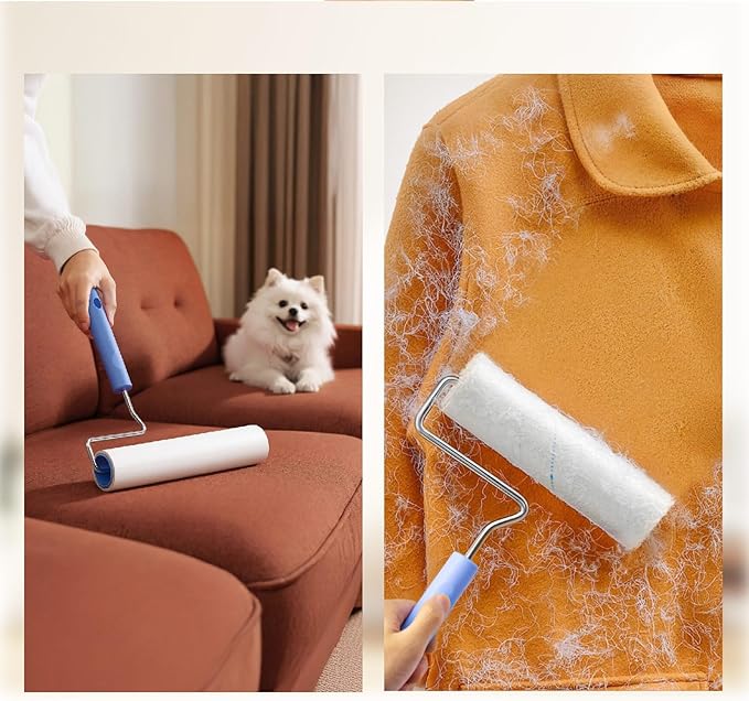 BEAH Lint Roller Refills (5 Packs, 450 Sheets) Lint Rollers for Pet Hair, Extra Sticky Refills, Compatible with 9.45-inch lint Rollers requiring a 1.5-inch Inner Diameter
