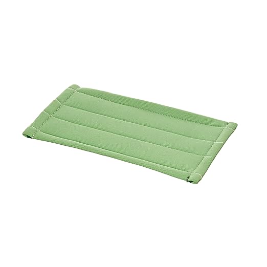 Unger Commercial Microfiber Cleaning Pad, 11" x 6", Green – Streak-Free Glass and Mirror Cleaning Pad for Indoor Use PHL20