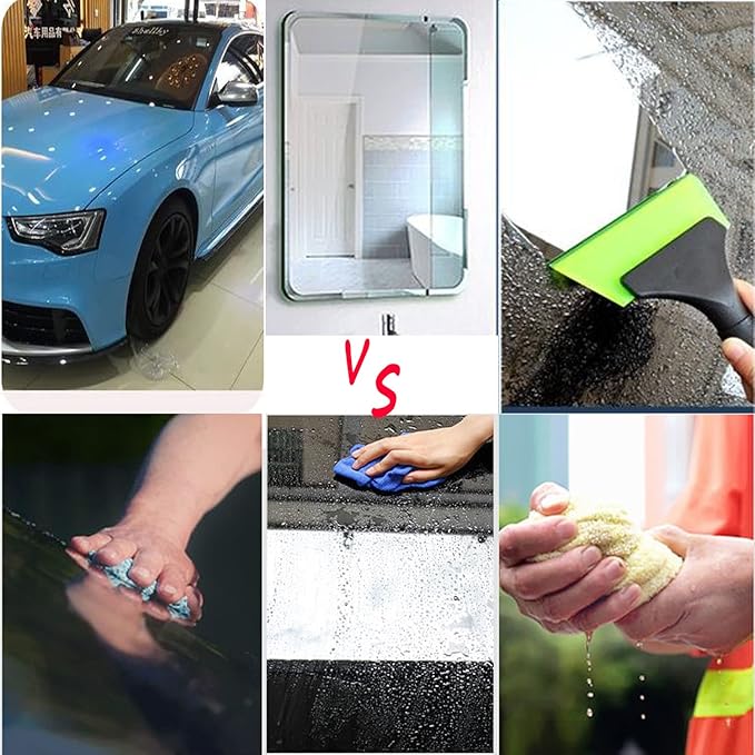 Small Squeegee with 5 Inch Green Rubber Window Tint Squeegee, Mini Wiper Window Tinting Tools with Non-Slip Handle for Car, Glass, Mirror, Shower, Auto,Windows. (Green)