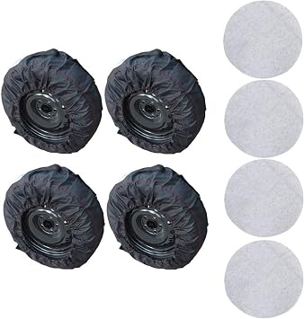 GXYWADY 4X Black Universal Fit Tire Totes, Seasonal Spare Tire Cover, Portable Wheel Bags, Winter Wheel Storage Totes Re